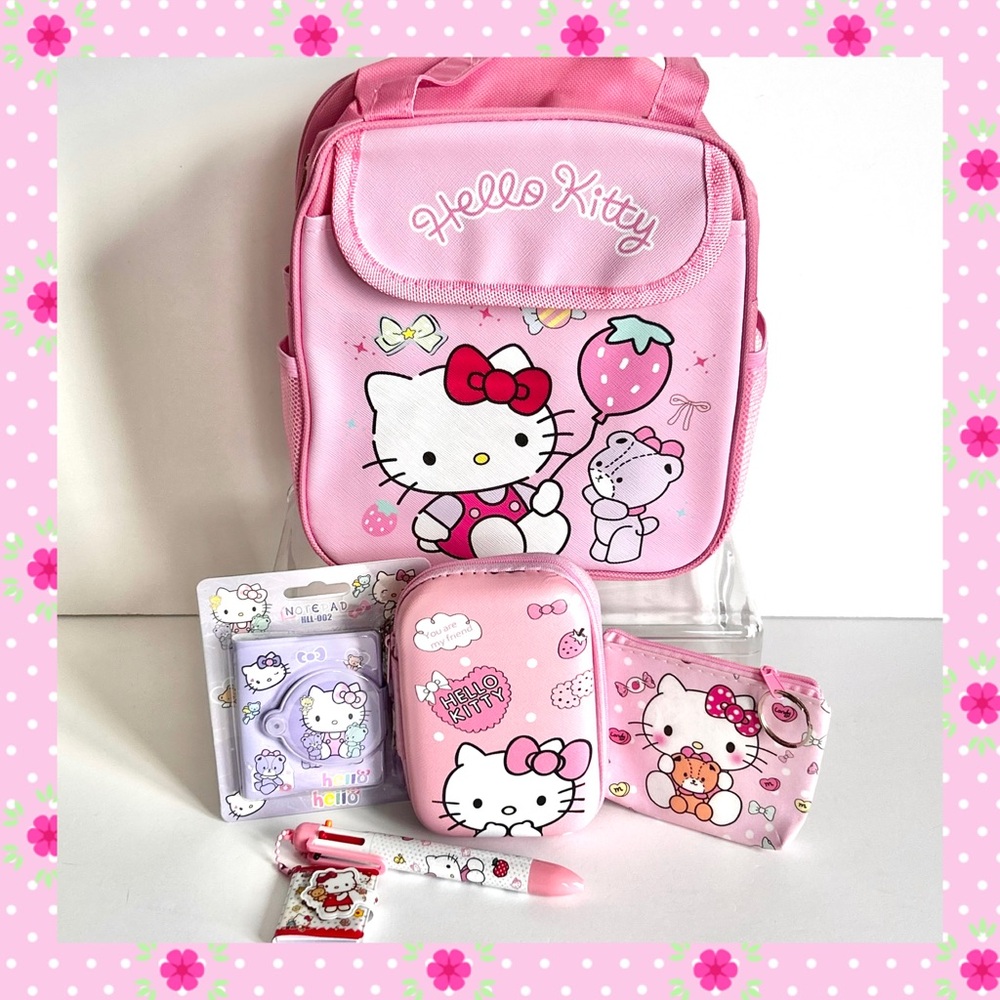 💖(HK0046) Hello Kitty Adorable 5-Piece Lunch Cooler Bundle!